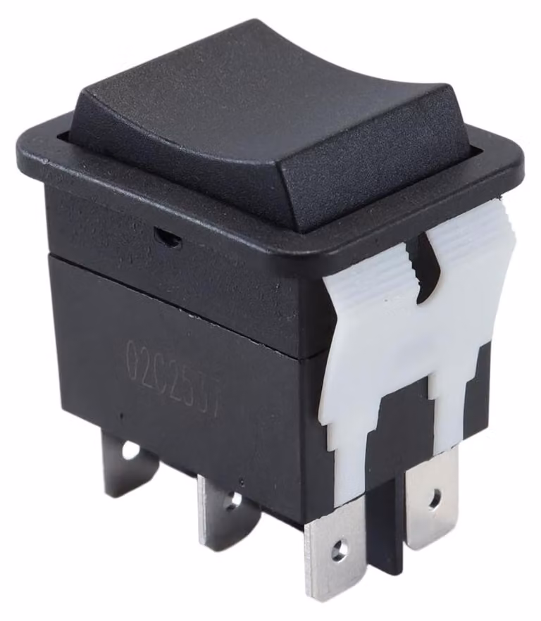 Interruttore a levetta a 6 pin, posizione OFF/ON/OFF, 20A, 125/250V, grado di protezione IP55