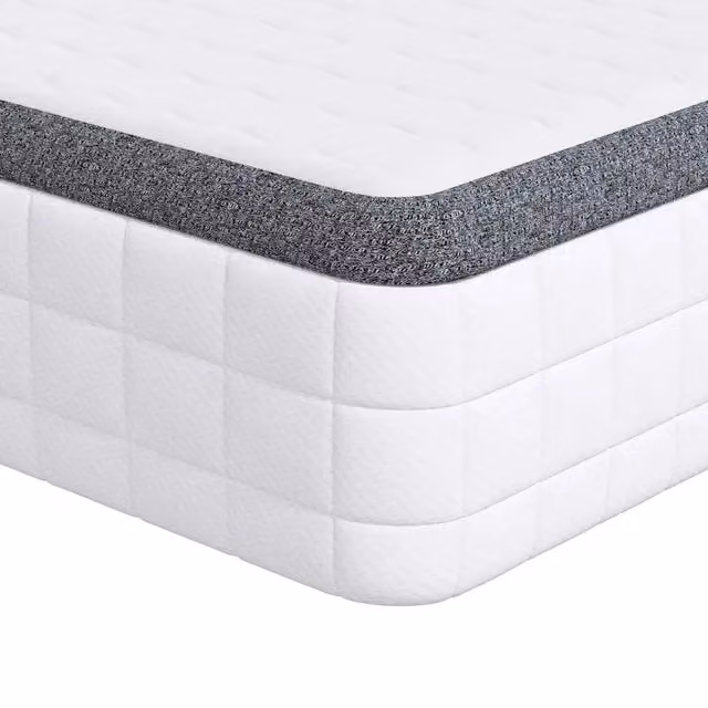 Materasso Bianco e Grigio 100 x 200 cm Molla Bonell