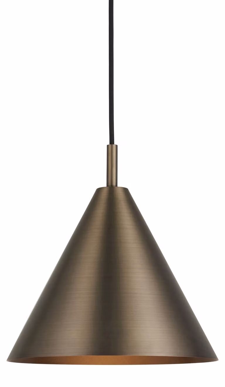 Lampada a sospensione CAPE, finitura bronzo anticato spazzolato, 1xE27x20W, metallo, dimensioni: 149x25,7x25,7 cm, IP20, Endon