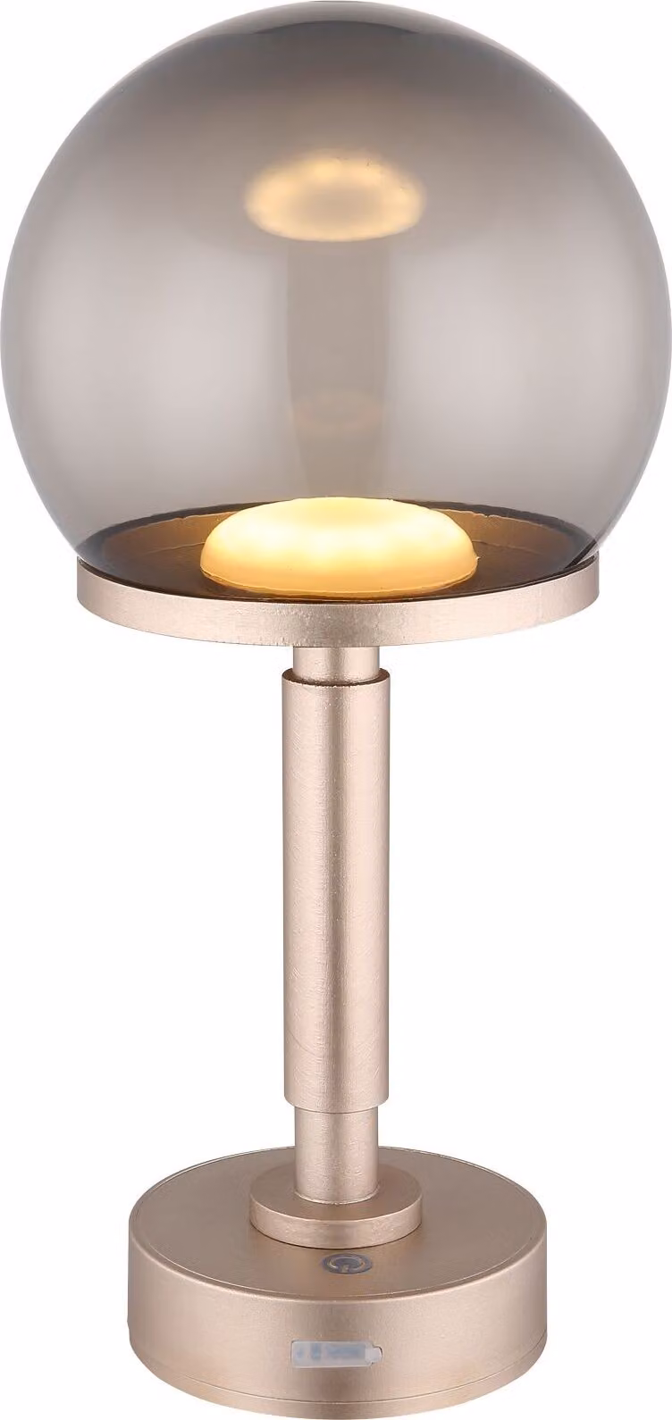 Lampada da tavolo senza fili con batteria ricaricabile touch dimmer Lampada da tavolo a LED colore fumo 21034CH