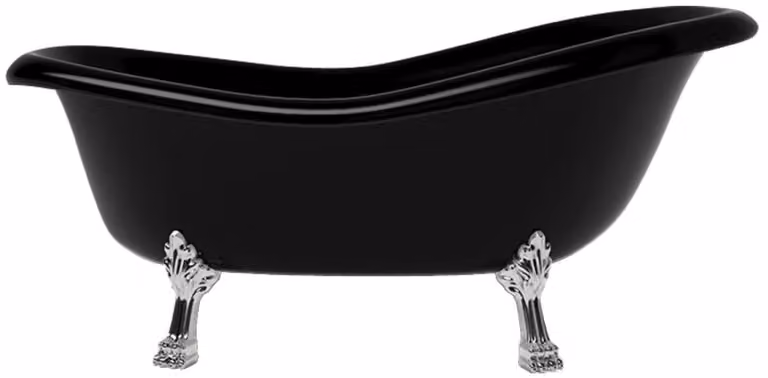Casa Padrino Vasca da bagno in stile liberty nero/argento 168 cm - Vasca da bagno freestanding in stile retrò