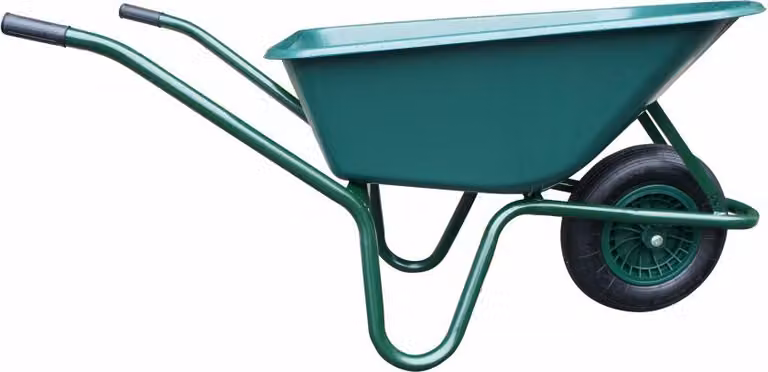 LIVEX Carriola 100 l gonfiabile, corpo in plastica 100 kg, telaio verde Colore: Verde