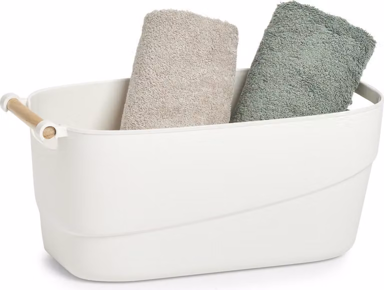 Organizzatore per il bagno, organizzatore per accessori da bagno bianco, 40 x 21,5 x 18 cm , ZELLER