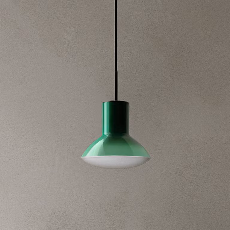 GRUPA Lampada a sospensione Onda, dimmerabile, Verde, Soggiorno / Sala da pranzo, Alluminio, Design, Lampada a sospensione
