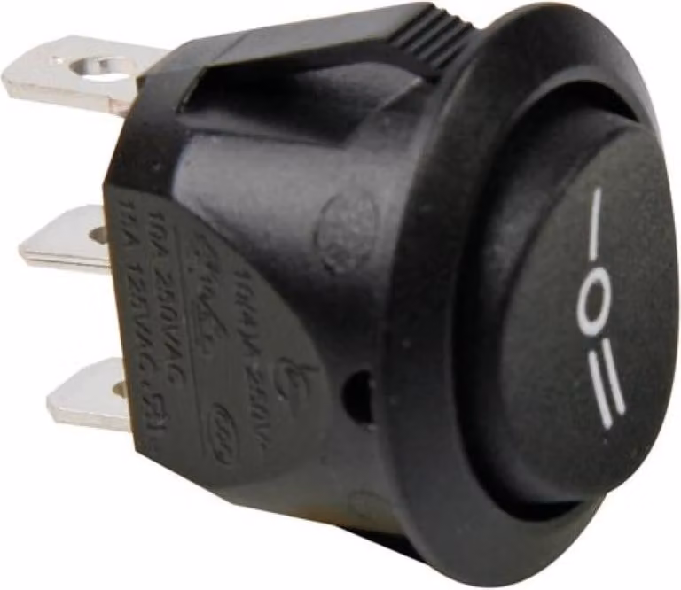 Pulsante interruttore a bilanciere nero 1P Spdt On-Off-On