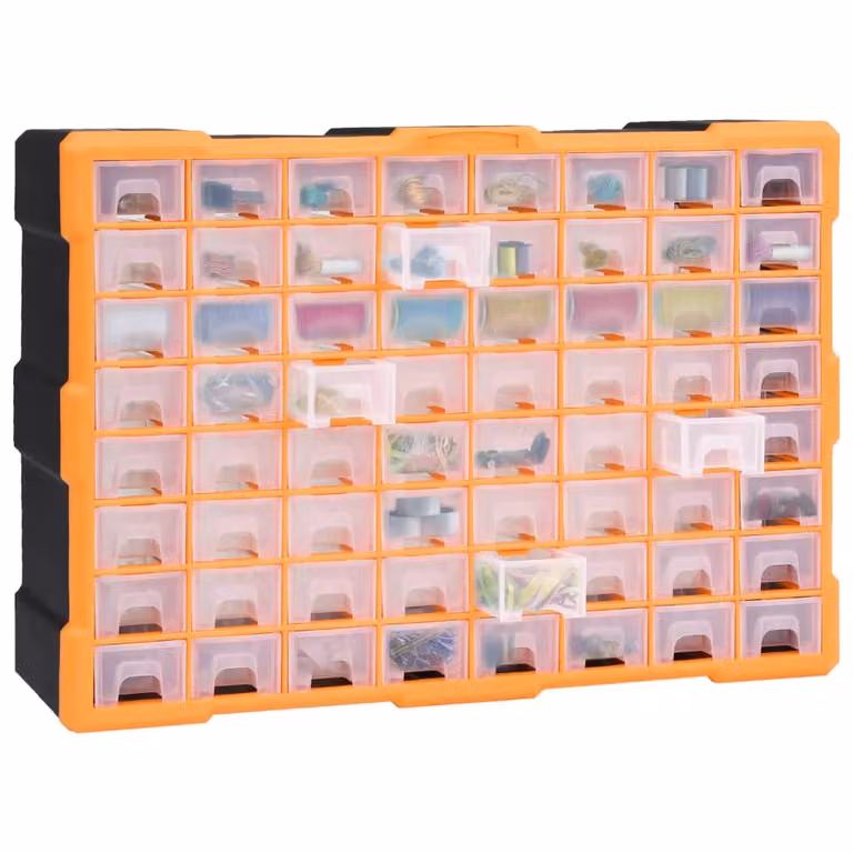 Organizzatore multi-cassetto The Living Store con 64 cassetti 52x16x37,5 cm