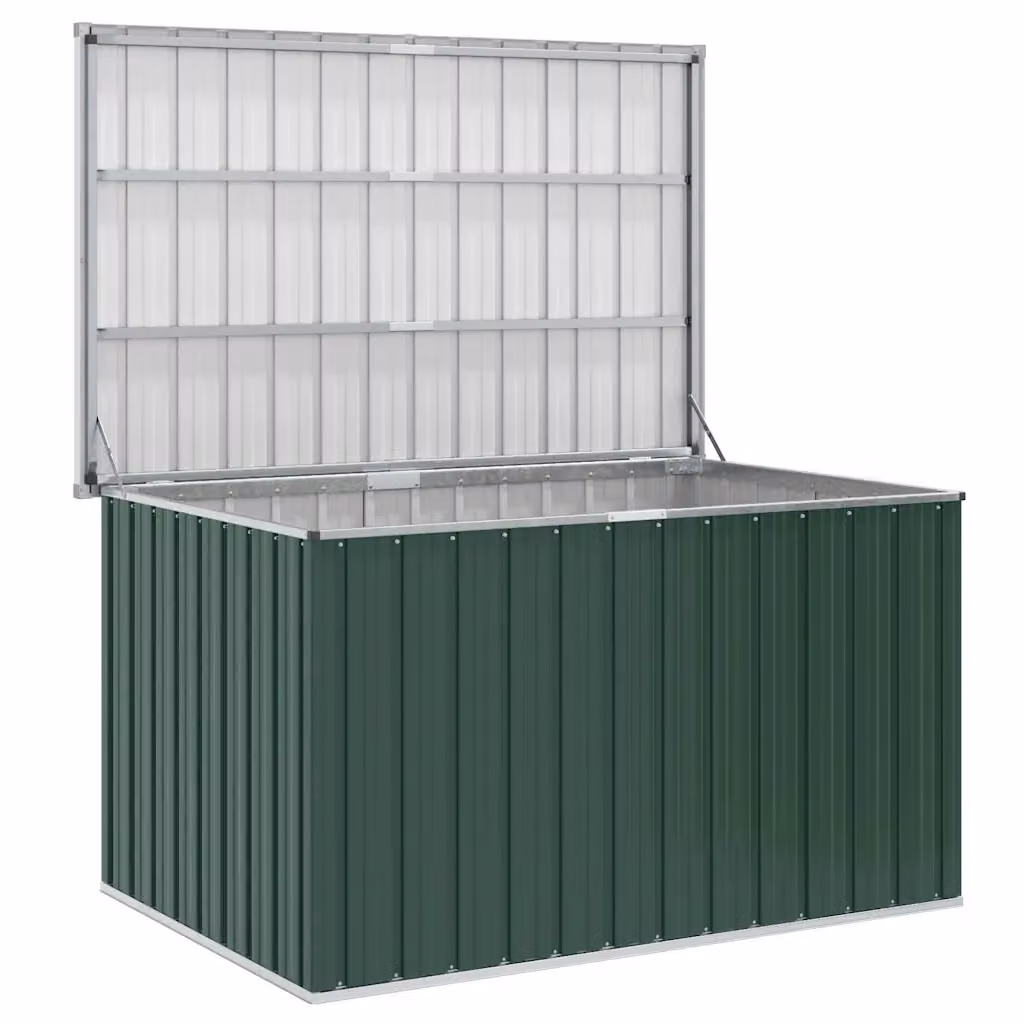 vidaXL Baule da Giardino Moderno Verde L: 149 cm, P: 99 cm, H: 93 cm – 1
