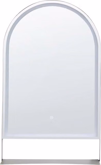 Specchio LED da Parete Moderno 100 x 60 cm con Mensola per Bagno, Camera da Letto e Trucco