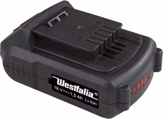 Batteria Westfalia 18 Volt Li-Ion 1,5 Ah A1.5AH18