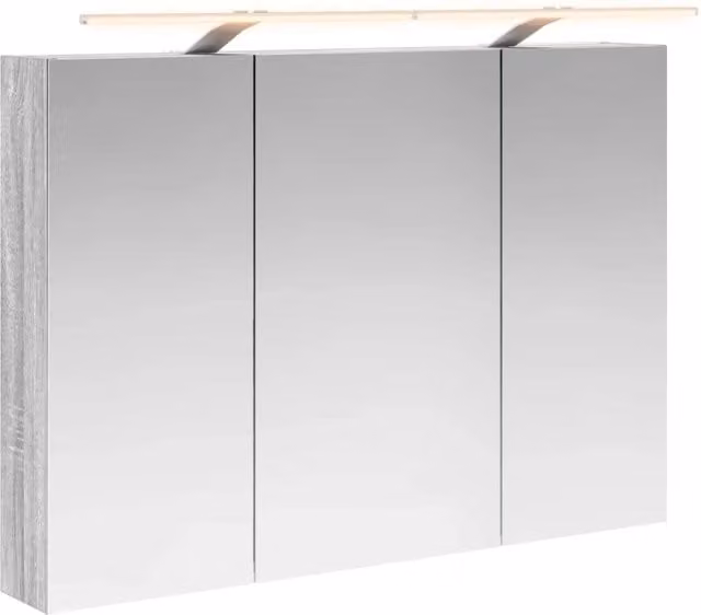 Mobiletto per specchio da Bagno | Armadio da bagno con lo scaffale Grigio Sonoma
