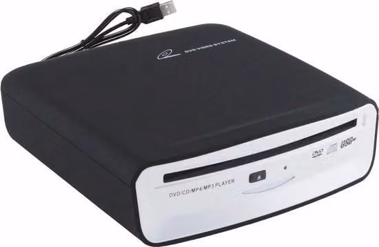 Lettore CD/DVD portatile USB 3.0 con connessione USB-A, drive ottico compatto di alta qualità, colore nero