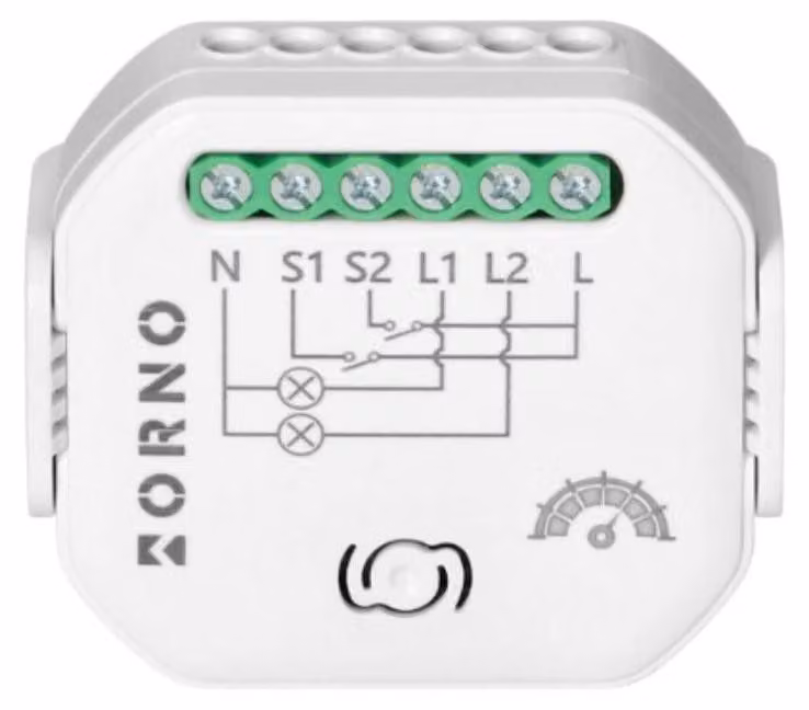 Tuya Smart Wi-Fi+BLE OR-SH-17103 Relè a 2 canali da incasso con dimmer
