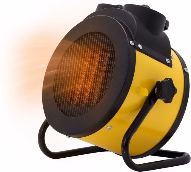 Termoconvettore in ceramica Wintem da 2000W giallo con termostato e protezione antisurriscaldamento
