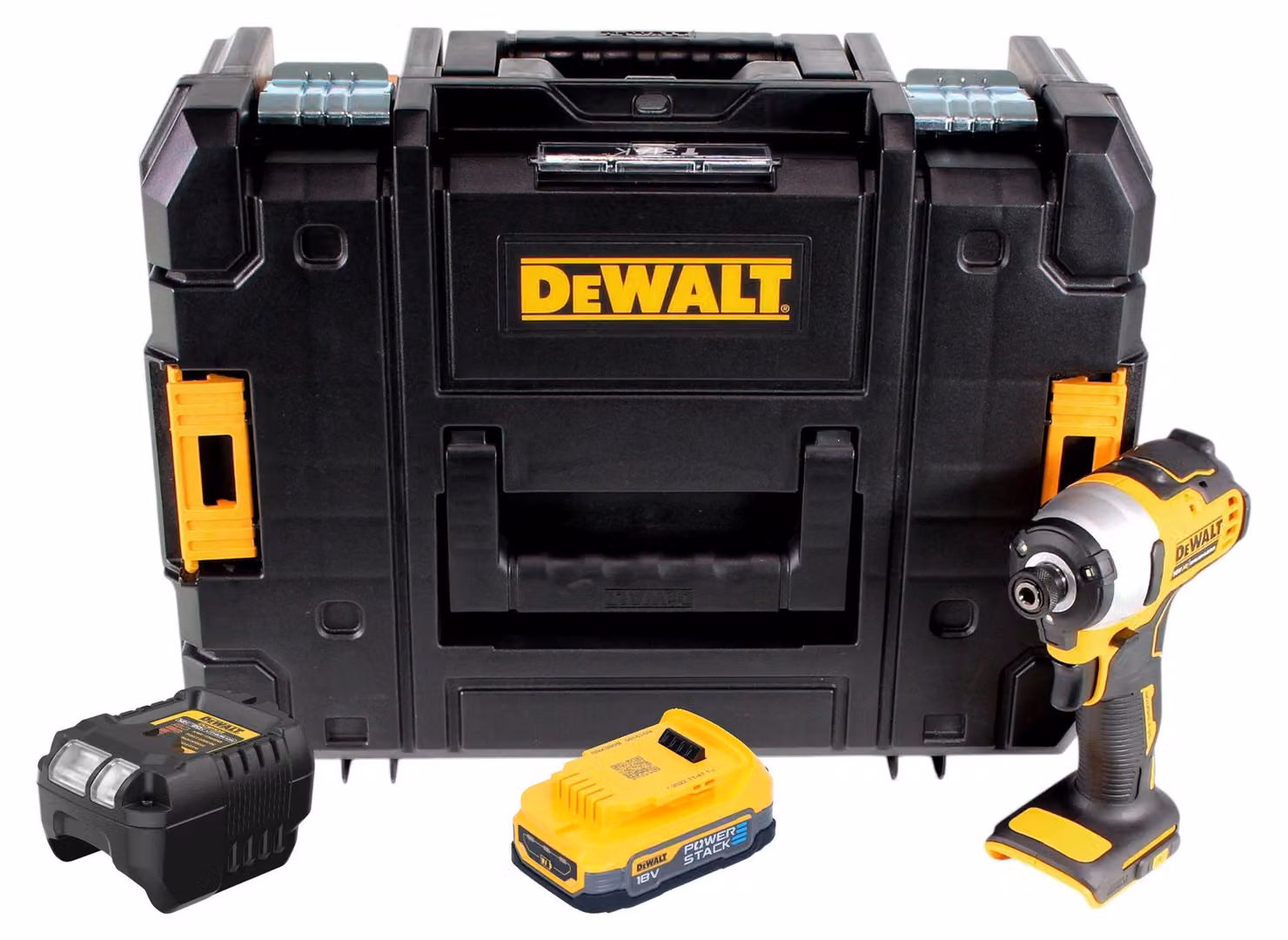 Avvitatore a impulsi a batteria DeWalt DCF 809 E1T 18 V senza spazzole + 1x batteria Powerstack 1,7 Ah + caricatore + TSTAK