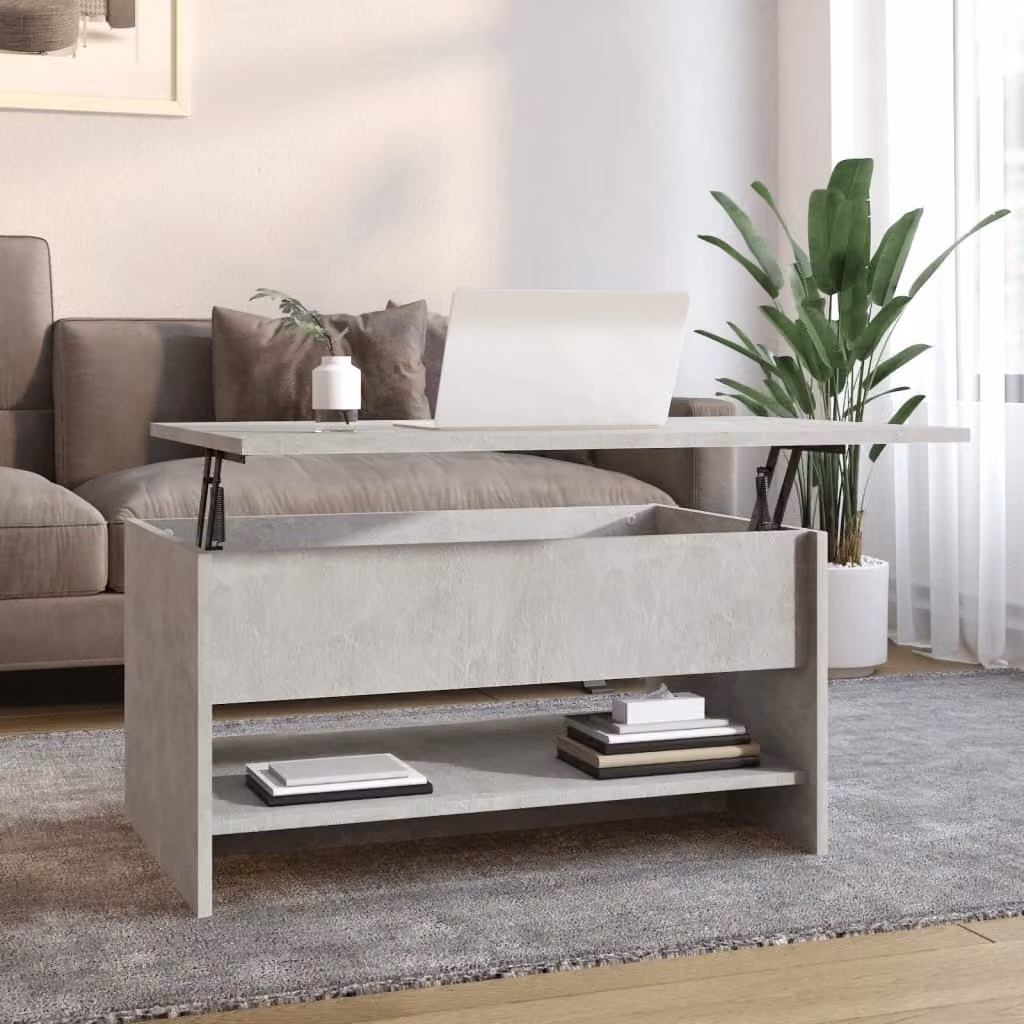 Maison Exclusive - Tavolino grigio cemento 80x50x40 cm Materiale ligneo