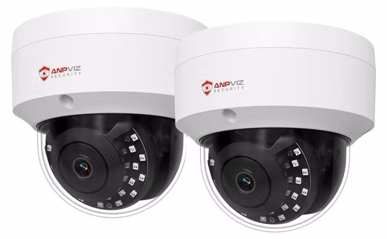 Telecamera dome IP, risoluzione 4MP, design resistente agli agenti atmosferici, colore bianco, 2.8mm