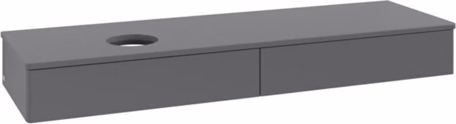 V&B Mobiletto senza struttura frontale - illuminazione Antao 160x50cm, WBP colore Lac, Anthrac. m Lac