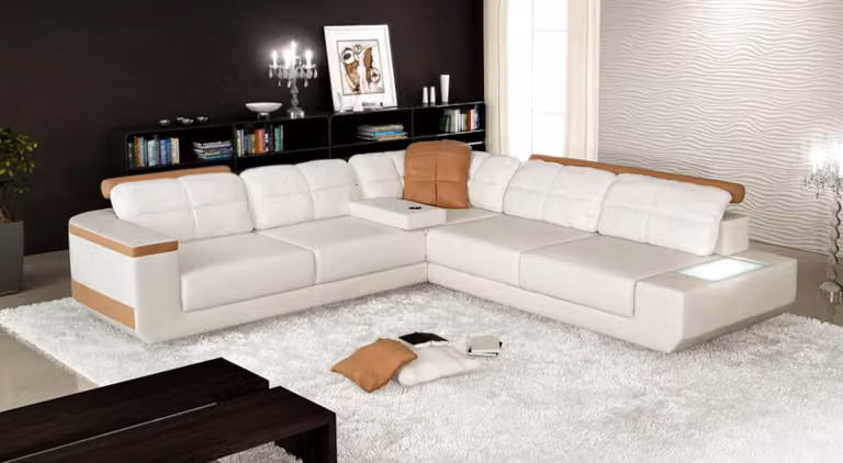 Design Modern Sofa L-Form XXL Couch Ecksofa Leder Wohnlandschaft Sofa