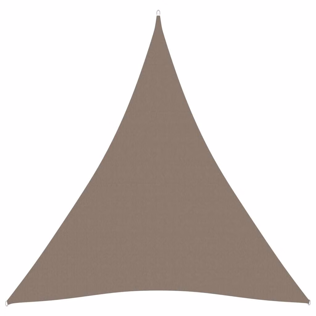 The Living Store Tenda da sole Oxford in tessuto triangolare 4x4x4 m Taupe