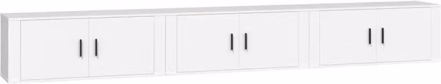 Mobili Porta TV a Parete 3 pz | Armadietto TV | Mobile Porta TV Bianco 100x34,5x40 cm