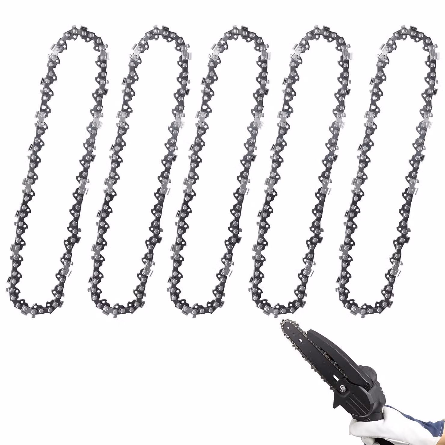 Solidchoice - Set di 5 mini catene per motosega, ideali per la potatura