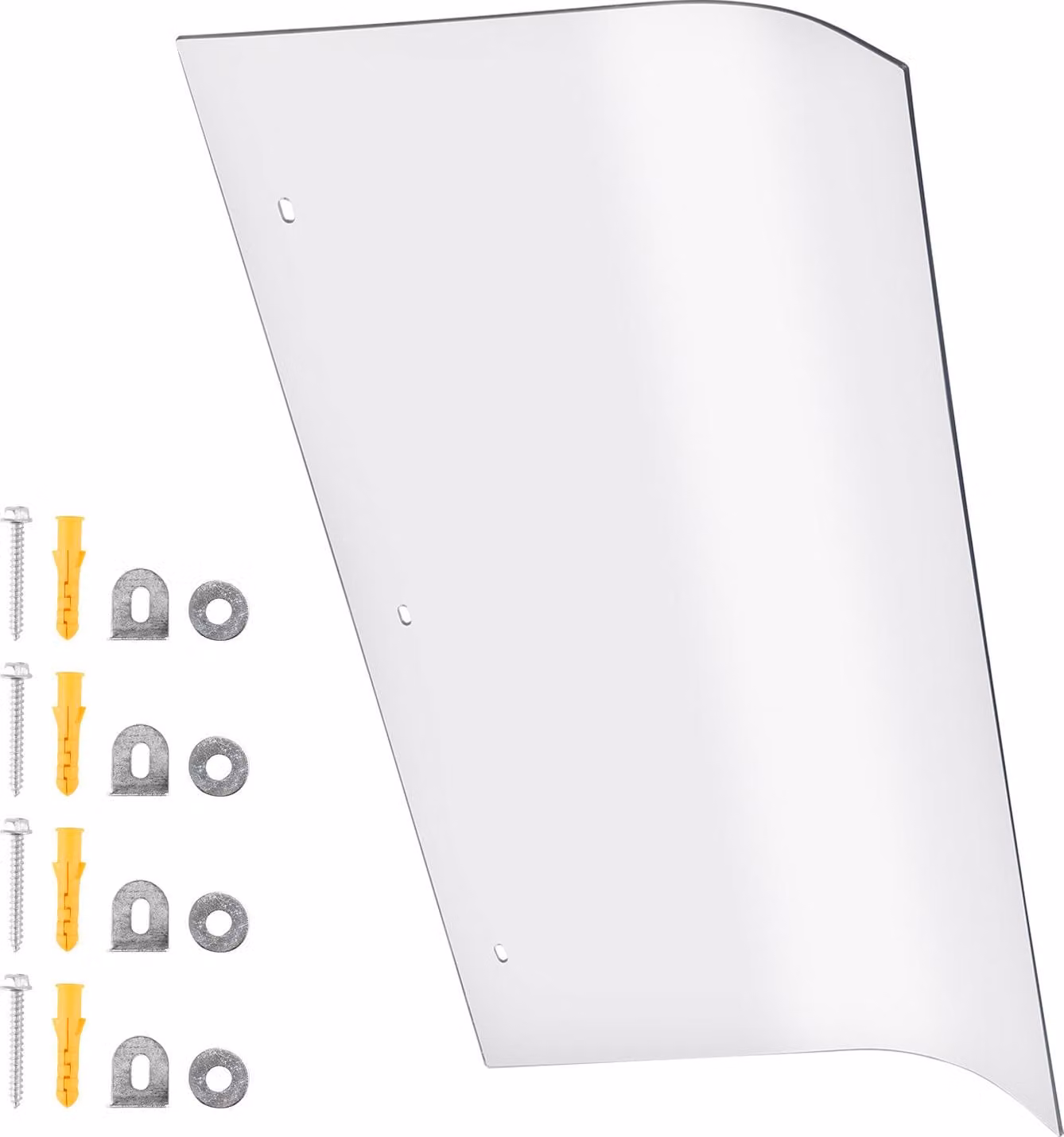 Tettoia Izrielar per la porta d'ingresso, tettoia, 40*80cm, pannello in plastica trasparente per garage balcone finestra casa