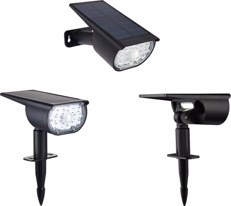 Solar spotlight for planting - GALIX - G2603 - 300 Lumens Dual lighting (wall light option available) - Motion sensor