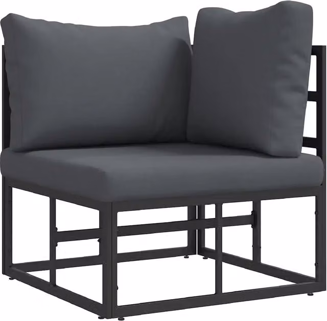 Mobili da Esterno Nero e antracite 71,5 x 71,5 x 71 cm Metallo CFW1897497