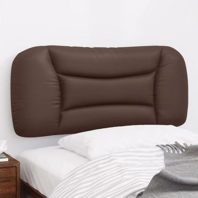 vidaXL Cuscino Testiera Hvar Marrone in Similpelle per Camera da Letto