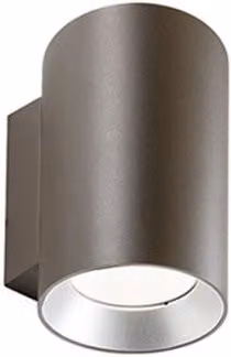 Applique da parete cilindrica Frankystar con LED da 10W, luce calda, colore corten, grado di protezione IP65