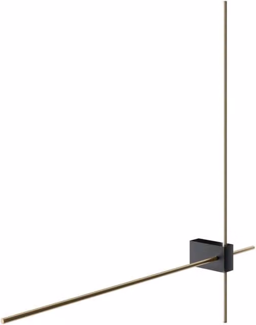 Applique Maytoni Pars LED 12W nero oro 3000K 63cm IP20