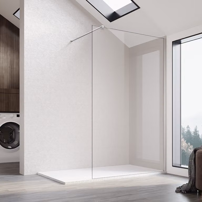 SONNI docce walk-in 120cm con rivestimento nano 8mm Schermo doccia walk-in Cabina doccia in vetro temperato di sicurezza con possibilità di regolazione, altezza 200cm