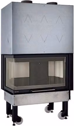 La Nordica L6018820 Monoblocco 800 Angolo SX Inserto a Legna 10 kW Classe A+ colore Nero e Grigio