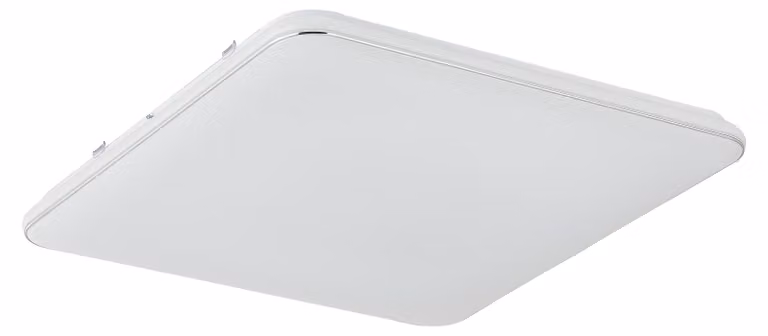 Plafoniera LED quadrata OMAR, bianco cromato, 48 W, bianco neutro, 3400 lm, metallo, dimensioni: 5,4 x 53 x 53 cm, IP20, Zuma Line