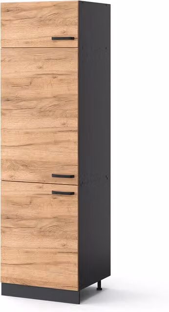 Armadio frigorifero R-Line Rovere dorato/Antracite 60 cm Vicco