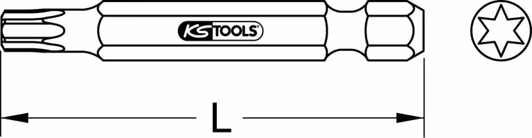 KS TOOLS 10 mm Bit Torx 120 mm T40 - 975.4040