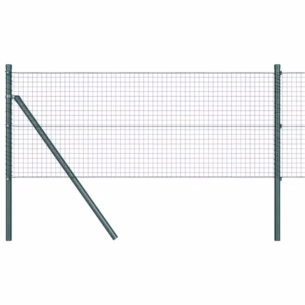 Recinzione a rete saldata vidaXL da fissare a terra in acciaio e PVC verde L: 50 cm, H: 25 cm, P: 25 cm – 2
