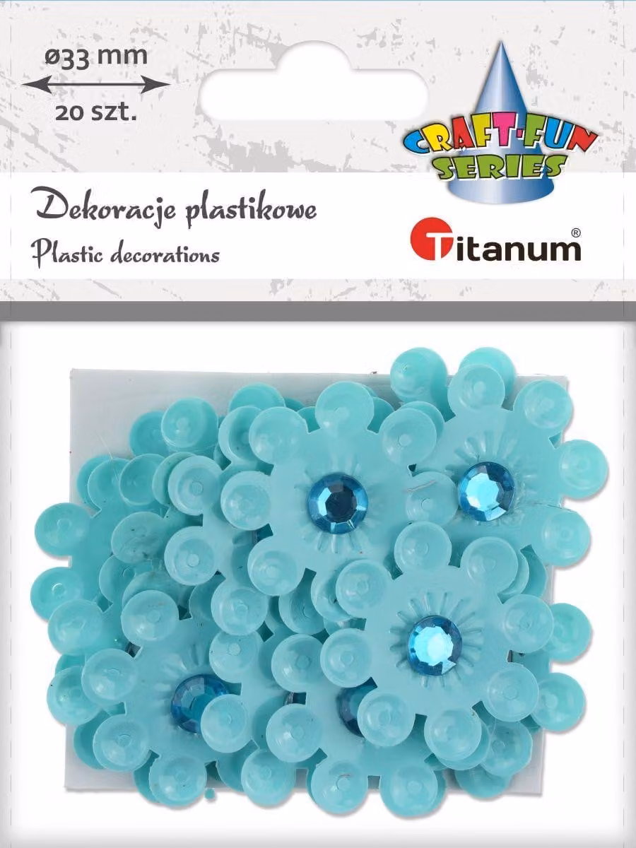 Fiori blu autoadesivi in titanio con cristallo