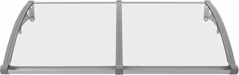 Copertura trasparente a forma di arco per porte, ideale per proteggere dalla pioggia e dai raggi UV, realizzata in lega di alluminio