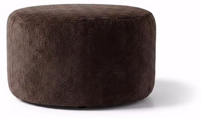 Pouf moderno marrone, elegante, poggiapiedi, pouf imbottito