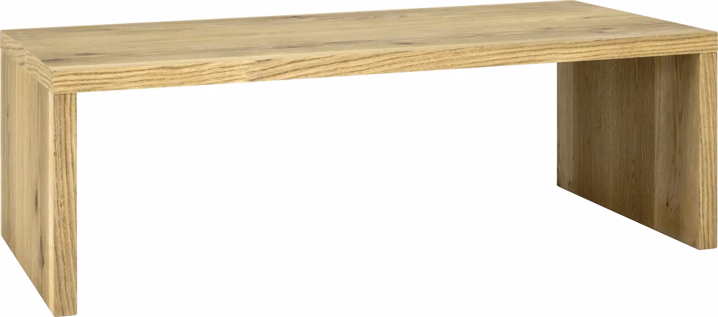 Tavolino HAKU in rovere - impiallacciatura in vero legno, pannello alveolare, L/A/P: 120x40x60 cm