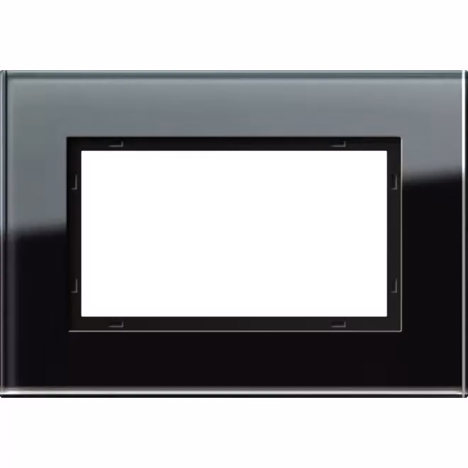 Gira 100105 Cornice di copertura 1,5 posti Gira Esprit in vetro nero