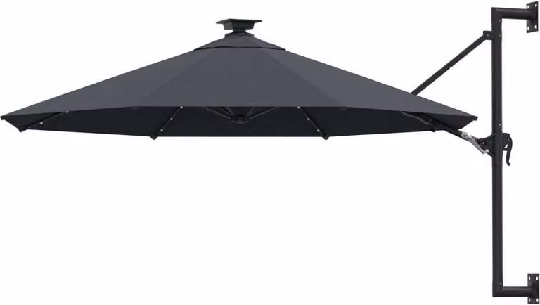 Maison Exclusive - Ombrellone da parete con LED, 300 cm, antracite