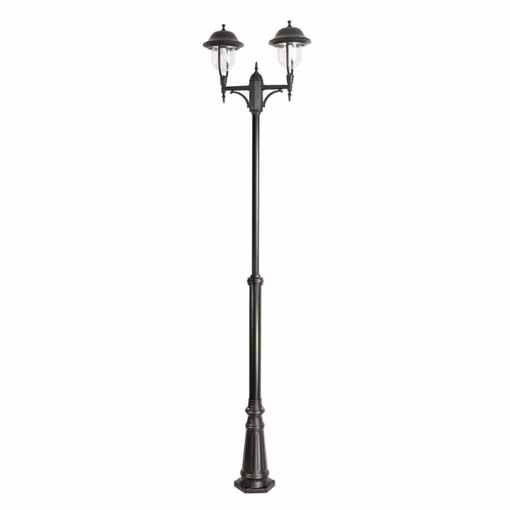 Retro 295 cm 2xE27 lanterna da parco nera IP43 SU-MA Prince OGMWN 2 O