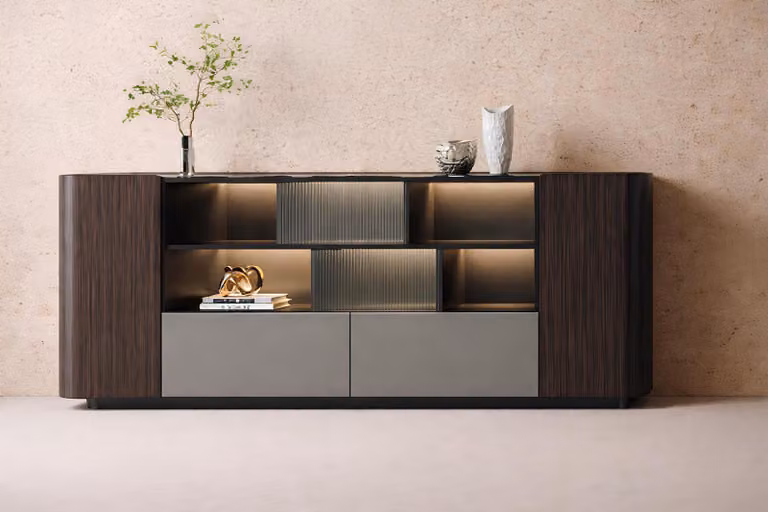 Credenza in legno e metallo per ambienti eleganti e funzionali Di alta qualità