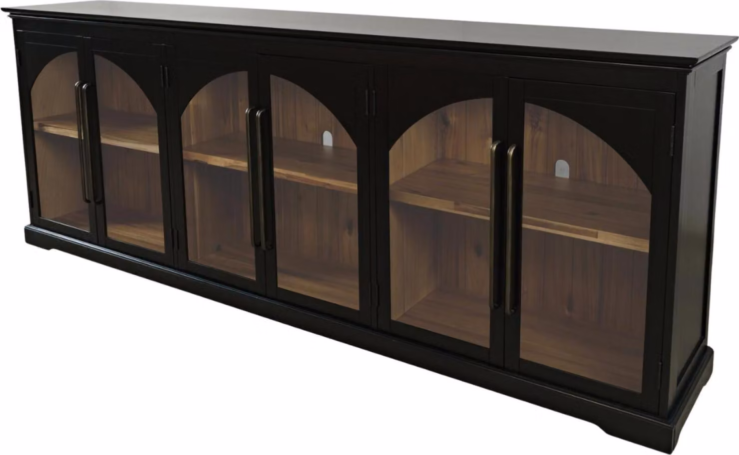 FURNLUX Credenza Avola Nero E Beige 244cm / Colore principale: Nero / Dimensioni: 244 x 92 x 43 cm