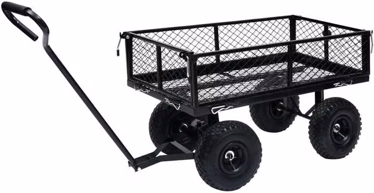 Carrello a Mano da Giardino Nero 250 kg