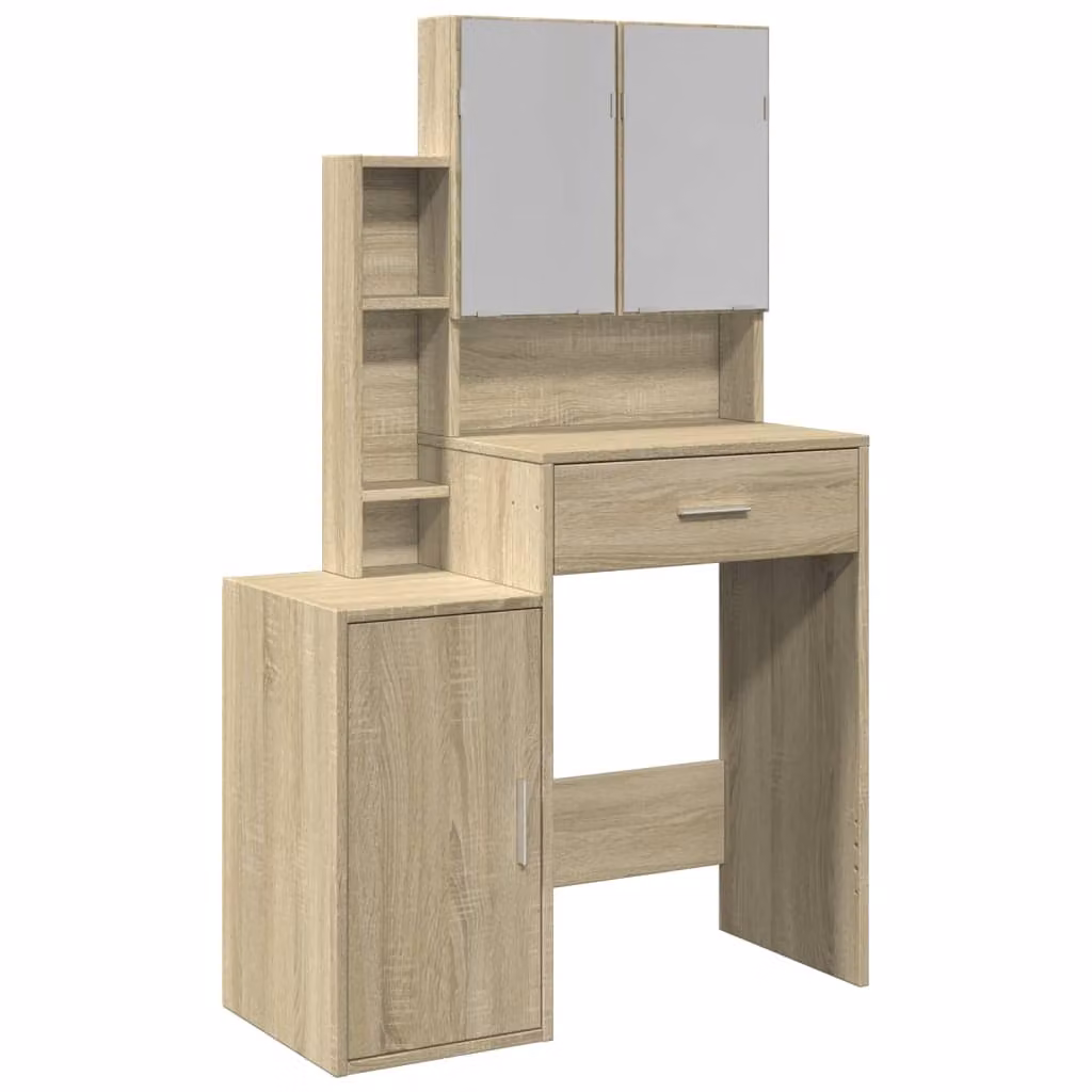 Toeletta con Armadietto Rovere Sonoma 80x35x132 cm