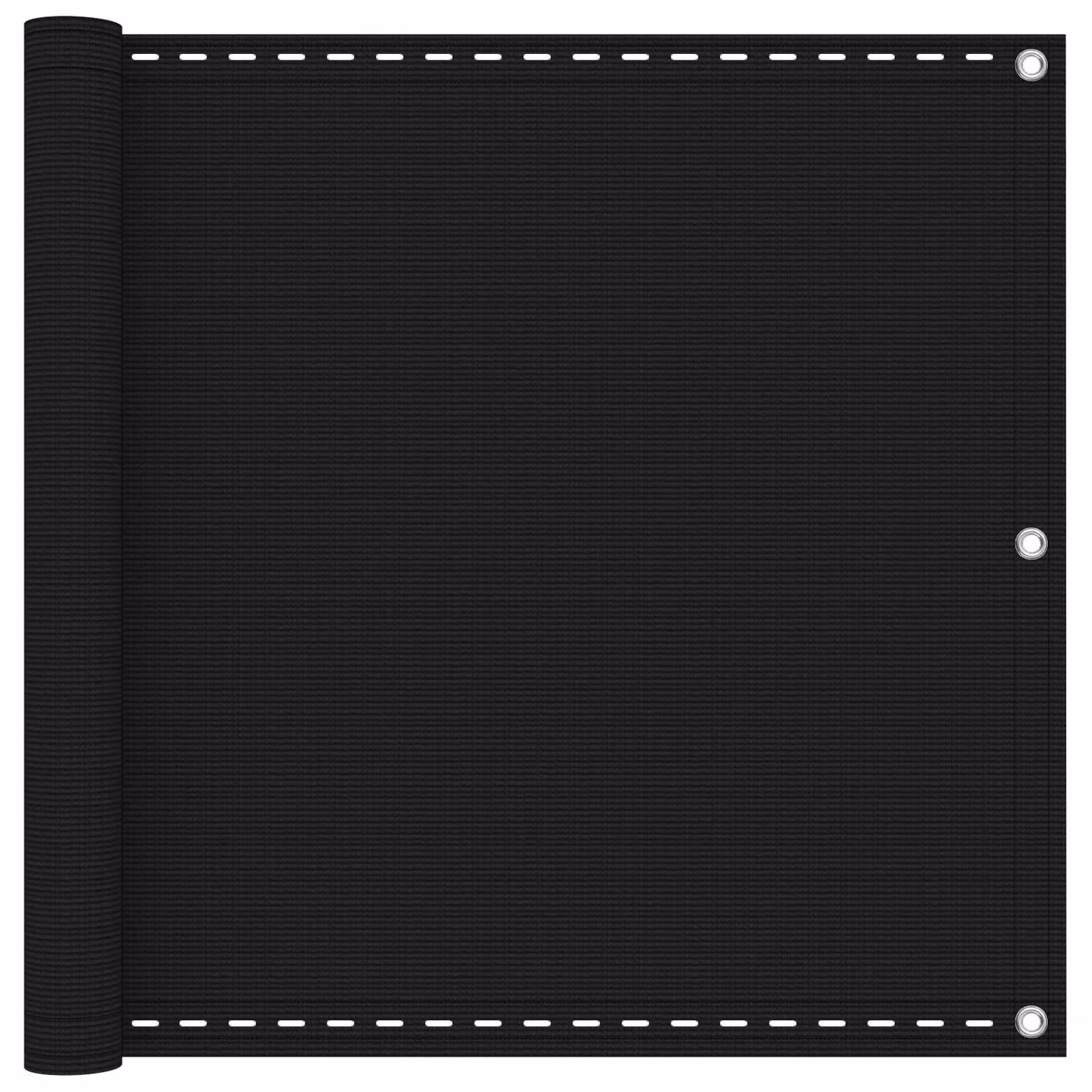 Schermo da balcone rettangolare vidaXL in HDPE e alluminio, nero, L: 700 cm, H: 90 cm