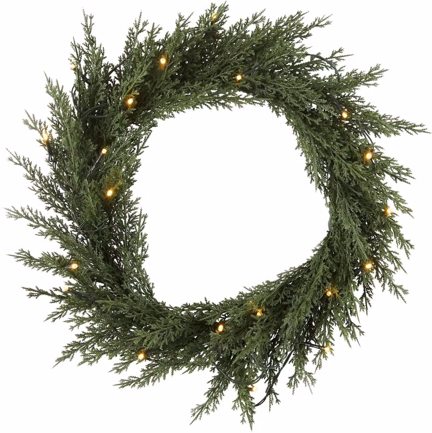 Star Trading, ghirlanda di abete artificiale "Thuja" con 20 LED bianco caldo